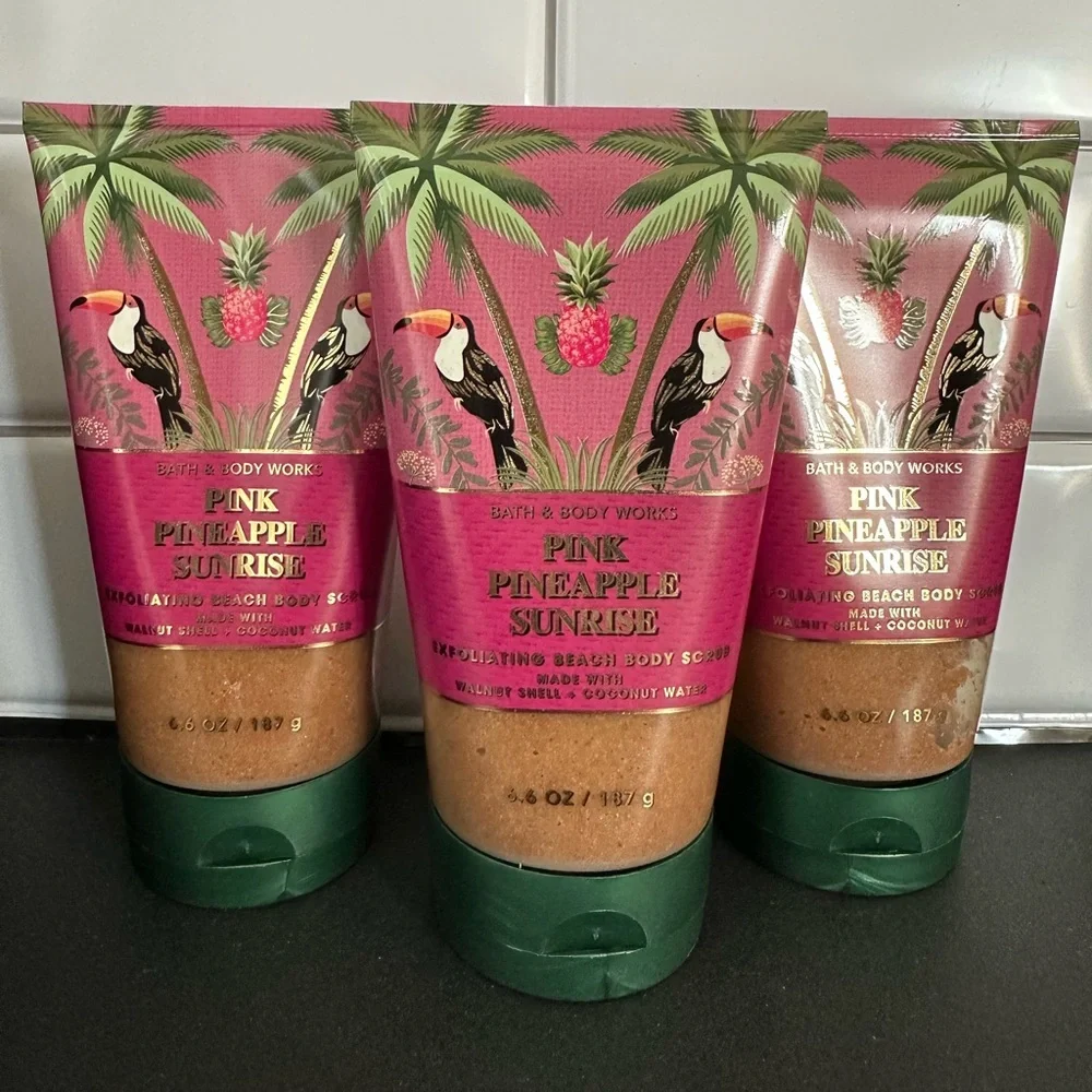 3 Pink Pineapple Sunrise Exfoliating Beach Body Scrub